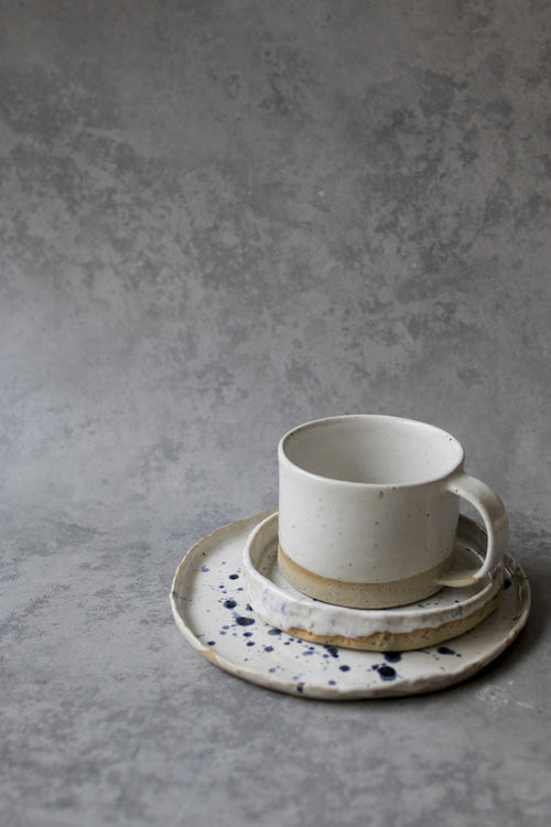 Ceramic mug and plates