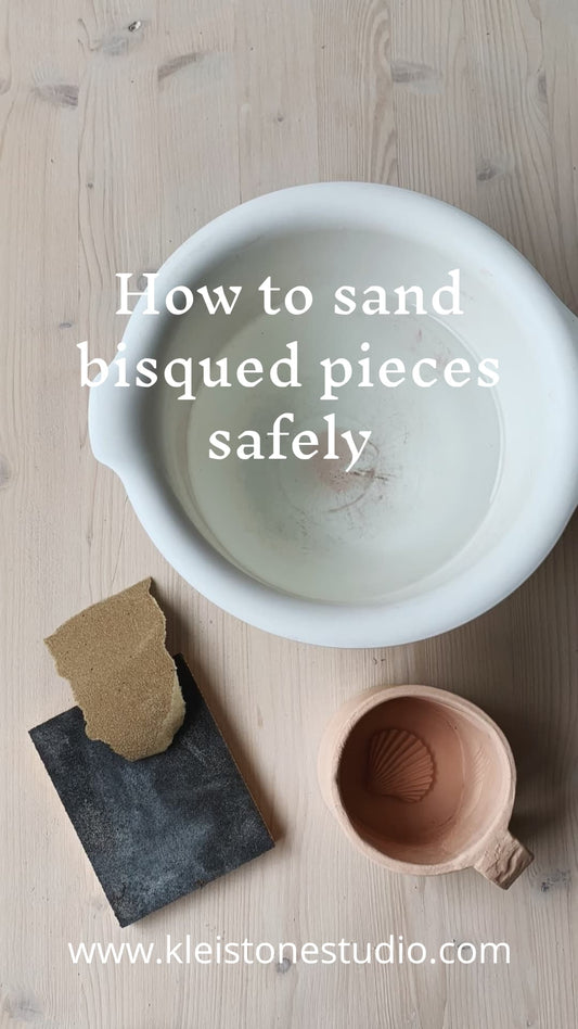 How to sand bisqued pottery pieces safely