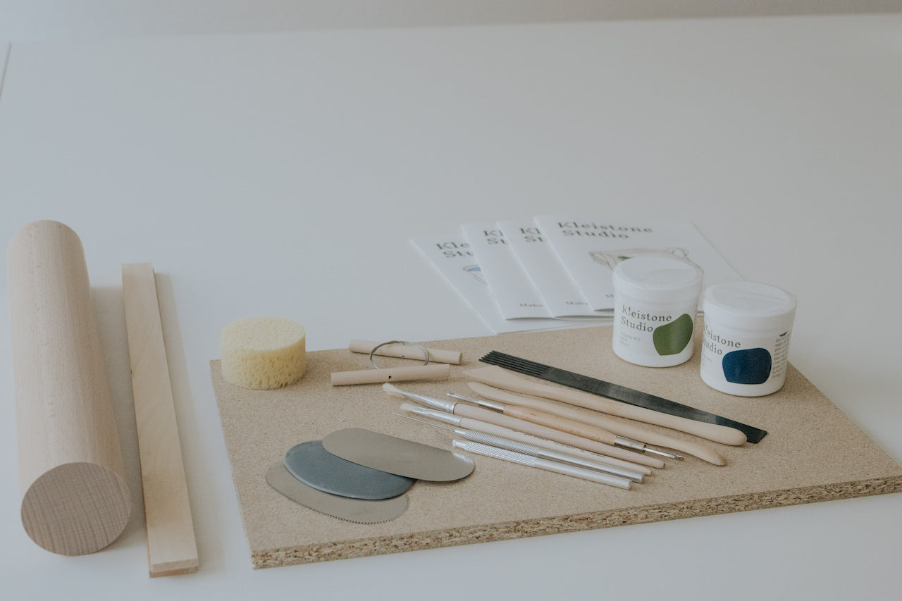 Kleistone Studio Pottery Starter Kit With 4 Project Instructions