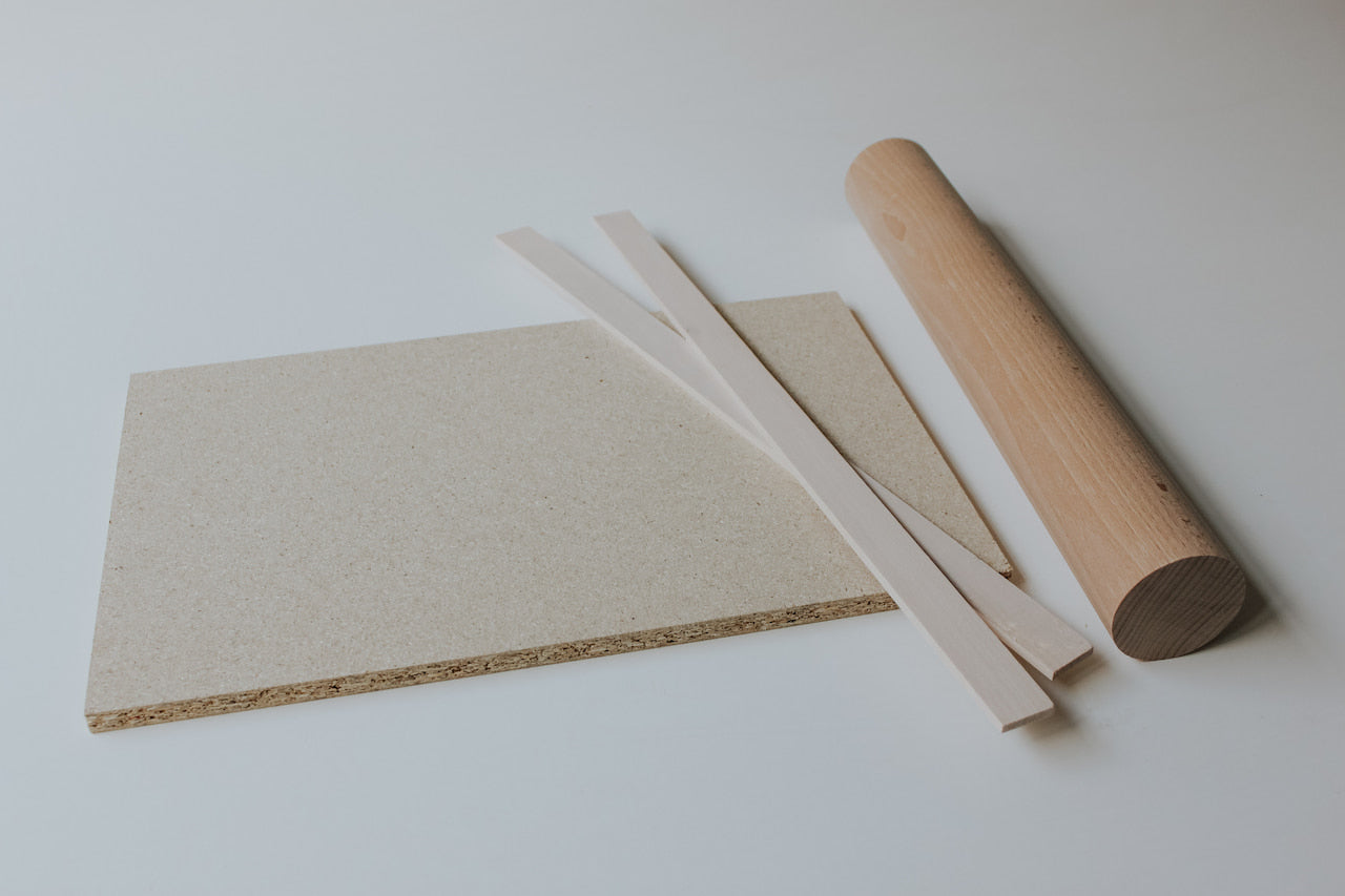 Pottery starter kit: Slats, Board and Rolling Pin