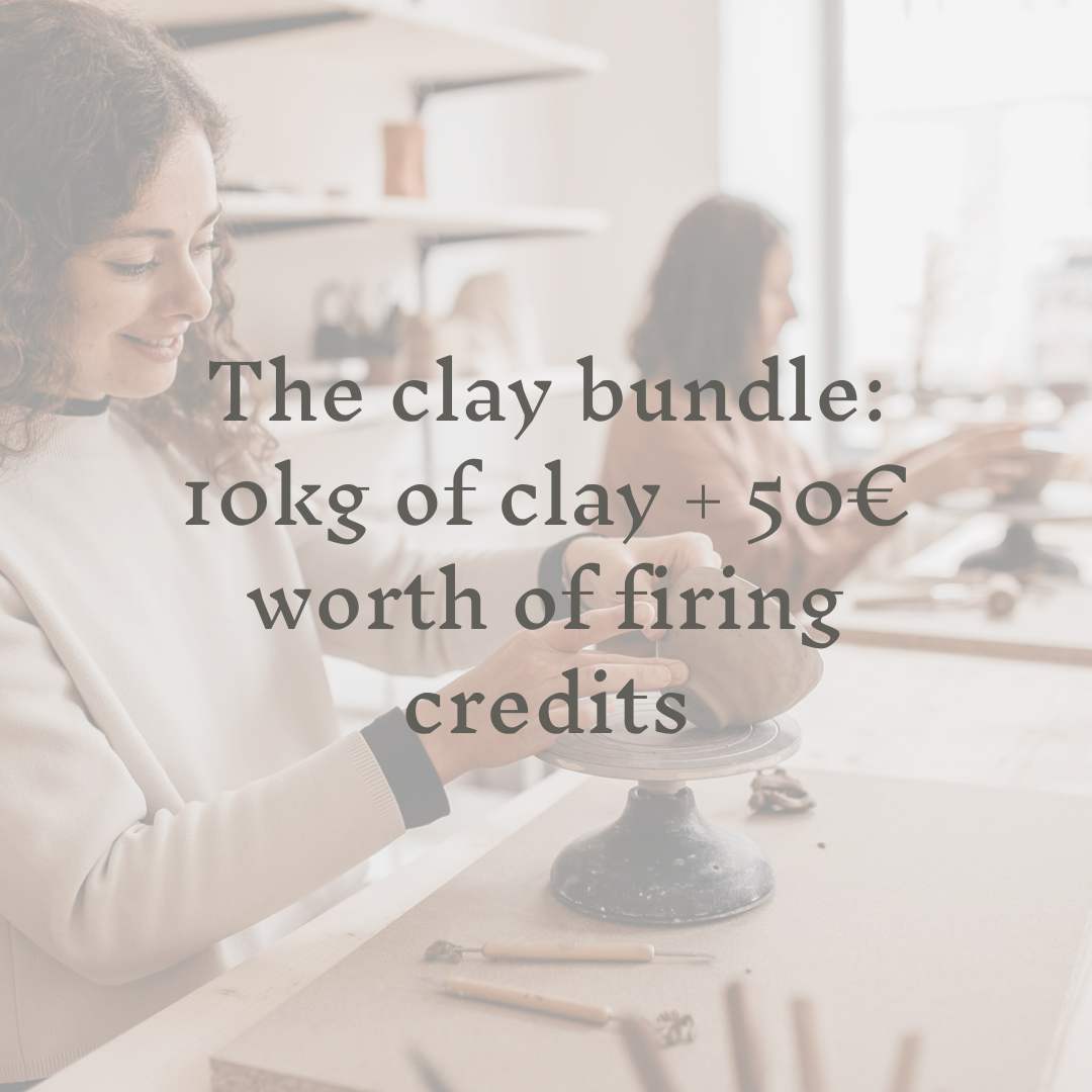Clay + firing credits bundle (10kg of clay: pick up in Berlin only)