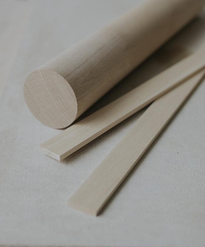Wooden Rolling Pin (41cm) - Ideal for Slab Rolling Clay