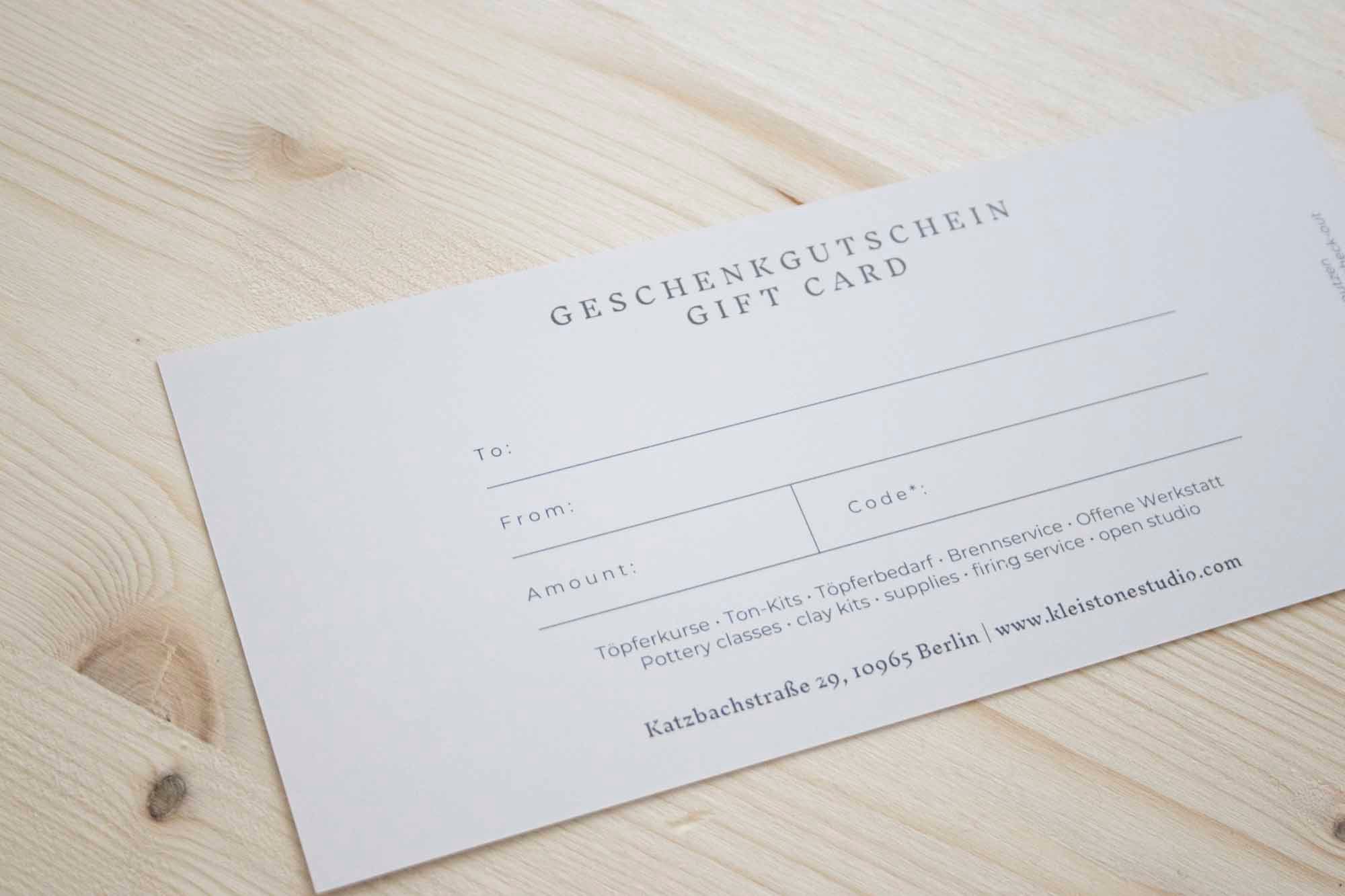 Sample back of a gift card